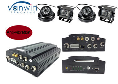 4 camera's de Video3g Mobiele DVR Registreertoestel/Steun van de Voertuigcamera DVR 24 uren het registreren