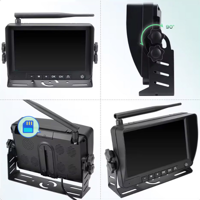 Zonne-aangedreven magnet achteruitkijkcamera 7 inch IPS Monitor Wireless 1080P DVR Kit voor Vans Trailers RV Truck Car