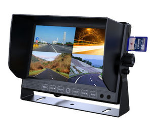 7 duimlcd Monitor zetten de Met groot scherm 4ch DVR met tribune en de vierlingbeelden voor Bestelwagen/Vrachtwagen op