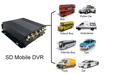 HD autozwarte doos DVR, het Registreertoestel van het 4 Kanaalbr Voertuig dvr met GPS voor Vlootbeheer