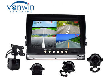 360° 7“ Auto videolcd monitordvr Systeem met 128GB-SD-geheugenkaart het Registreren, 4 Camera'sinput