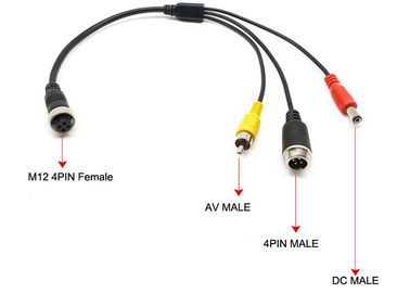 DVR-Toebehoren, externe Microfoonadapter 4 Pin Female Aviation Plug aan 4pin male+RCA+DC