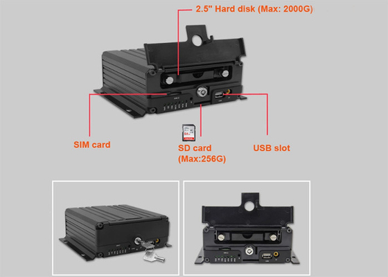 H.264hdd SSD IPC 4 Kanaal Mobiele DVR GPS WiFi voor de Auto van het Vrachtwagenvoertuig