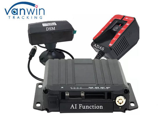 4CH dubbele SD-geheugenkaartmdvr 1080P 4G GPS AI Mobiele DVR Bestuurder Fatigue Monitor System