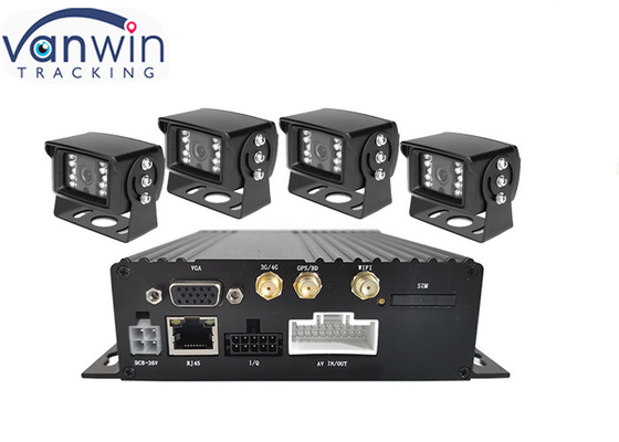 1080p AHD Dual SD beveiligingsdVR 4Ch GPS 3g 4g Wifi voor busvloot