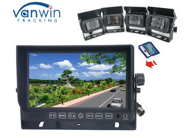 9 verplaats allen in Één DVR-auto tft monitor centimeter voor centimeter, auto tft lcd monitor met 4ch-camera's het registreren