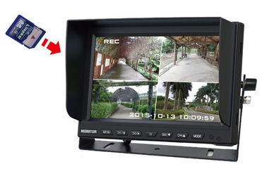 12-24V 4 Gespleten LCD 7 de Automonitor van 9 duim Digitale TFT met Zonneklep, 32GB-SD-geheugenkaart