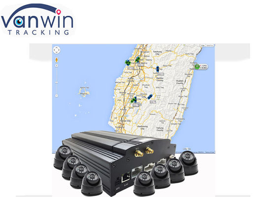 8-kanaals mobiele DVR met 3G 4G GPS en 2TB HDD-ondersteuning voor voertuig-CCTV-bewaking