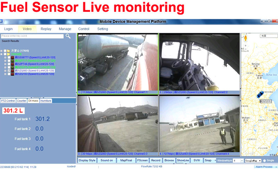 1080p HD mobiel CCTV-systeem DVR met brandstof sensor Fleet Tracking System