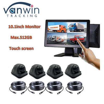 10.1 inch Touch Screen 4G Auto Bus Truck AHD Monitor System CCTV Camera 720P Nacht 4CH