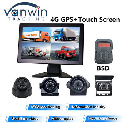 4CH AI DVR met BSD mobiele camera's 10.1 inch 12V/24V auto monitor DVR AHD 1080P voertuig