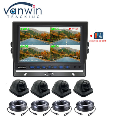 9 inch 1080P Quad Car Monitor Met DVR Functie Ondersteuning 256G SD Card Video Recording