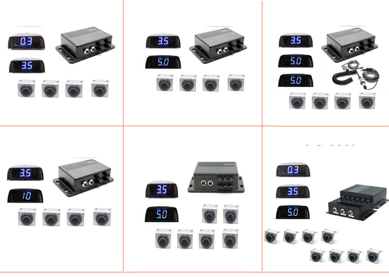 0.4-5m detectiebereik anti-botsingsradar systeem met groot LED-display en piepwaarschuwing