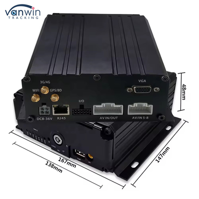 8-kanaals harde schijf SD-kaart mobiele DVR H.264 Car MDVR voor voertuigveiligheid monitoring