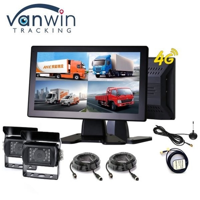 4G auto gemonteerde SD-kaart opnemen All-in-One machine met 4-kanaal monitoring en GPS positionering