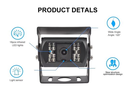 Truck And Bus Reverse Assist Device IP69K Waterdichte achterste bewakingscamera