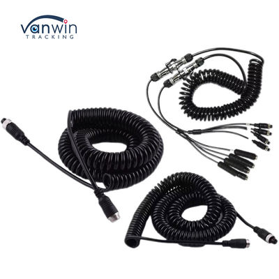 Auto Video luchtvaart Veerdraad aanhangwagen connector draad 4-pin/RCA spiraalverlenging gekrulde kabel