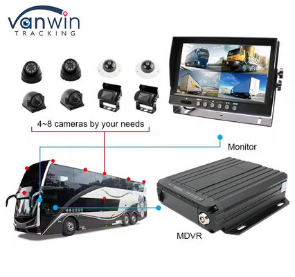 4G Online Video Tracking GPS Mobiele DVR 1080p SD Card 4 Channel Sim Card GPS Voertuig CCTV Camera