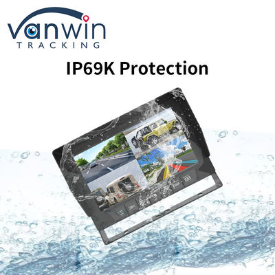 IP69K 7 / 10.1 Inch Waterdicht AHD Quad TFT Automonitor Display Voor Universele Voertuigen