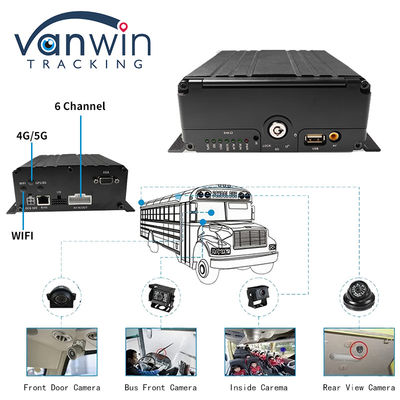 4G 6 Channel H. 265 HDD Car Mobile DVR voor beveiligingscamera voertuig