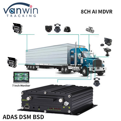 8CH CCTV Recorder Car MDVR AI Veiligheid Vroeg waarschuwingssysteem Mobiele DVR ADAS DMS BSD
