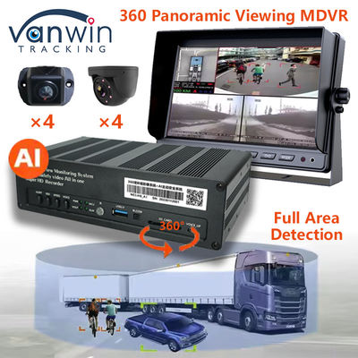 8 CH 4G 360 panoramisch bekijken MDVR met AI ADAS DSM BSD panoramisch bekijken Auto voertuig DVR camera systeem