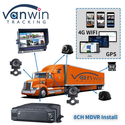 1080p HDD 8ch Mobiele DVR 4g GPS WIFI MDVR Kit Camera System Voor Voertuig Tracker Auto Beveiliging