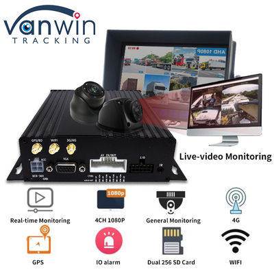 4CH Dual SD Card GPS MDVR Camera Met 4G WiFi Mobile DVR School Bus Security System