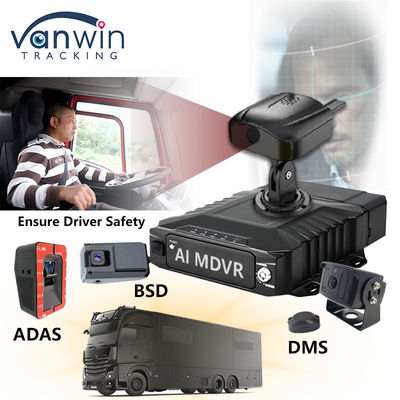 H.265 8CH HDD Mobile DVR Advanced Driving DSM ADAS BSD AI Voetgangersensorsysteem
