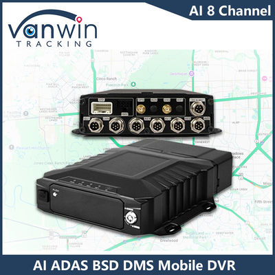 H.265 8CH HDD Mobile DVR Advanced Driving DSM ADAS BSD AI Voetgangersensorsysteem