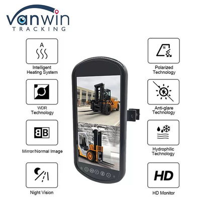 7-inch auto achteruitkijkspiegel monitor Truck AHD Vierweg split-screen display monitor