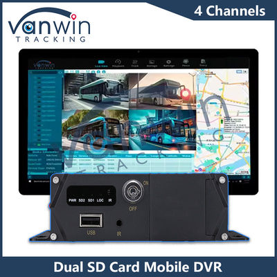 4CH HD Autocamera's Dual SD Card Mobiele DVR 4G GPS 1080P MDVR H.265 Video Recorder