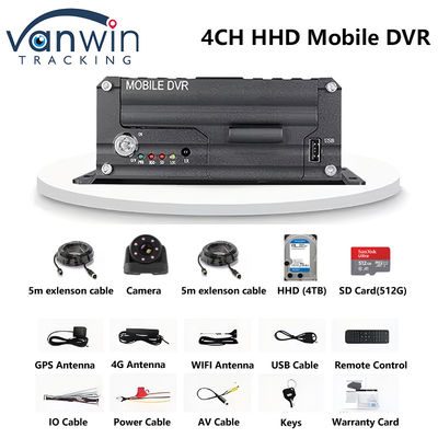 4CH 5G CMSV6 System AI Mobile DVR met GPS ADAS BSD DMS H.265 MDVR voor auto CCTV Monitor