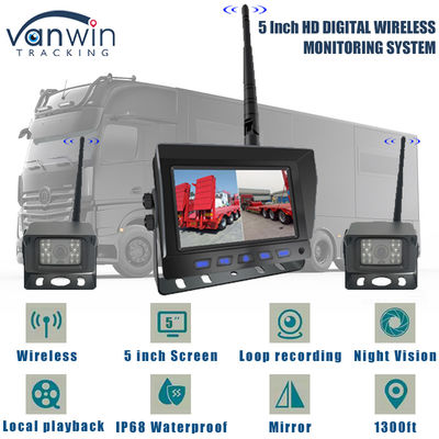 5 inch digitale HD DVR draadloze Truck Backup Camera Monitor System Quad View Scherm