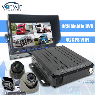 OEM ODM Real Time 4CH GPS Mobile DVR Met 4G 1080P WiFi Dual SD Card MDVR Voor Bus