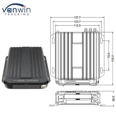OEM ODM Real Time 4CH GPS Mobile DVR Met 4G 1080P WiFi Dual SD Card MDVR Voor Bus