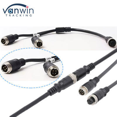 6 pin luchtvaart vrouwelijke tot dubbele 4P mannelijke luchtvaart adapter kabel voor voertuig beveiligingssysteem