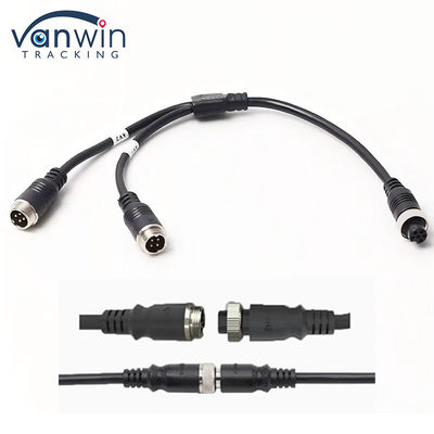 6 pin luchtvaart vrouwelijke tot dubbele 4P mannelijke luchtvaart adapter kabel voor voertuig beveiligingssysteem
