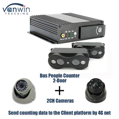 2 deuren bus Passagiers tellen systeem 4G GPS Binocular Passagiers Flowing Tellen mensen Teller