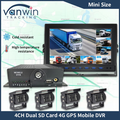 H.265 4CH Full HD Mobiele DVR Live Stream Blackbox Recorder 4G Wifi GPS Voertuig CCTV