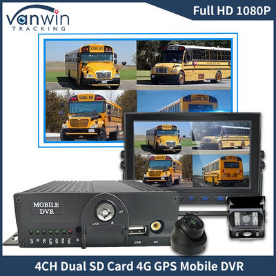 H.265 4CH Full HD Mobiele DVR Live Stream Blackbox Recorder 4G Wifi GPS Voertuig CCTV
