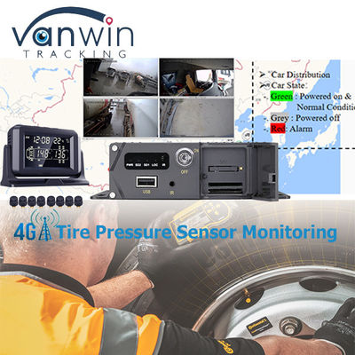 AHD 1080P Ondersteuning Olie niveau en bandenspanning Monitoring 8-kanaal video recorder MDVR voor Truck / Logistiek Voertuig