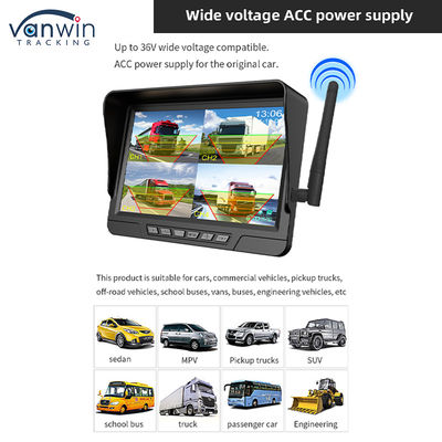 7 inch draadloze auto monitor zonnecamera kit met IP68 CCTV beveiliging draadloze camera
