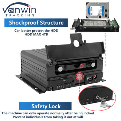 4 kanaal ADAS DSM Car DVR met 4G GPS AHD Camera SD Card Video Recorder voor het trainen Auto rijden Mobiele DVR voor Truck Bus