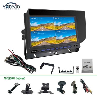 AHD/CVBS Multiple Video Mixed Input 4 Channel 7 Inch Split Display Car Monitor Voor voertuig