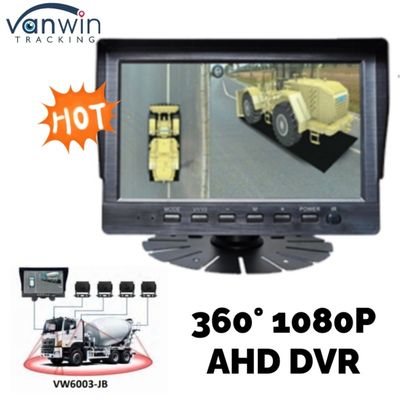 360 graden AHD DVR 7 / 9 / 10,1 inch Auto Camera Recording System Voor vrachtwagens Bussen