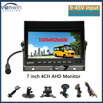 Auto Monitor 7 inch VGA Output CCTV Auto-compatibele beveiligingsbewakingsscherm met zonnekop met U-stand