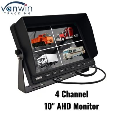 Zwarte High Definition 4 Channel Car Monitor 7 "9" 10" Grootte Optioneel voor een verscheidenheid van voertuigen System PAL / NTSC