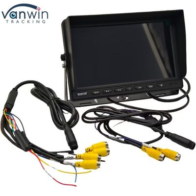 Zwarte High Definition 4 Channel Car Monitor 7 "9" 10" Grootte Optioneel voor een verscheidenheid van voertuigen System PAL / NTSC