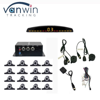 Autoreversing AidAuto Parktronic LED Parking Sensor met 16 sensoren Reverse Backup Car Parking Monitor Detector System Backlight